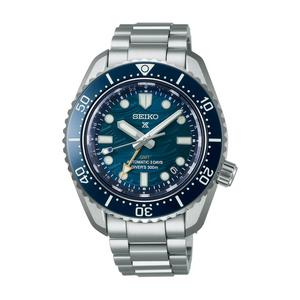 Seiko Prospex 1968 Heritage Divers GMT The Great Wave Limited Edition Blue Dial Silver Steel Strap Watch for Men - SPB509J1