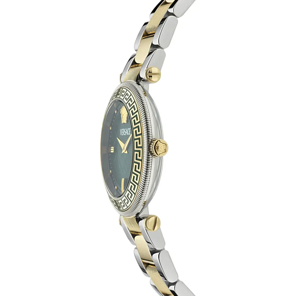  Shop Authentic Versace Reve Analog Green Dial Two Tone Steel Strap Watch for Women - VE8B00524 - Luxxuri