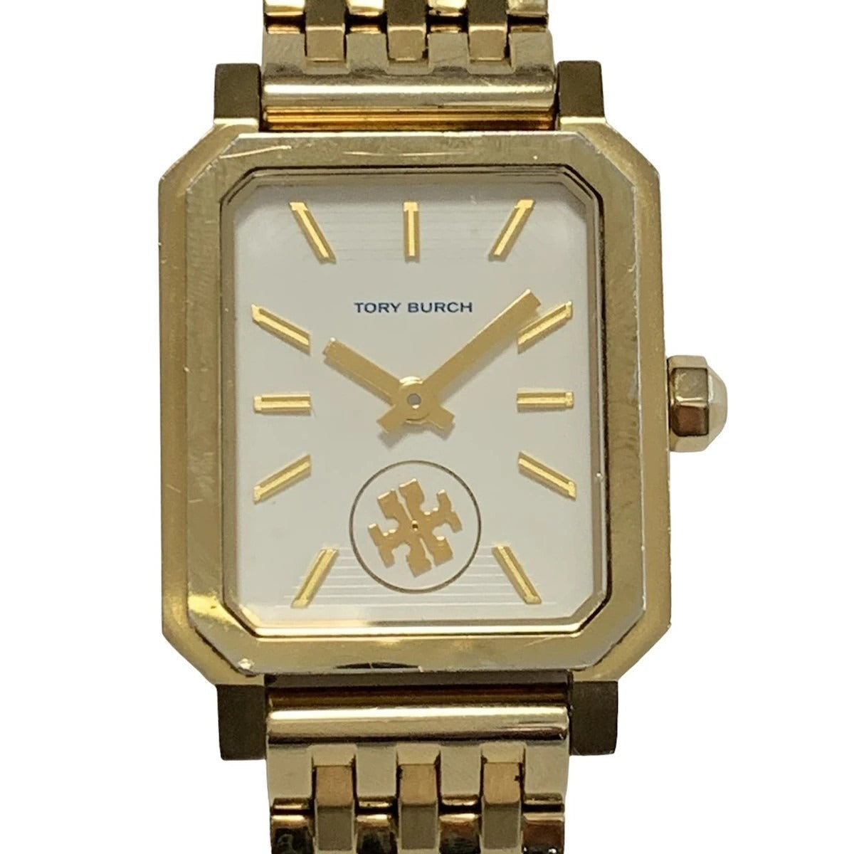 Tory Burch Robinson White Dial Gold Steel Strap Watch for Women - TBW1500