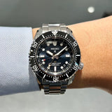  Shop Authentic Seiko Prospex Diver Scuba Automatic Blue Dial Silver Steel Strap Watch for Men - SBEJ021 - Luxxuri