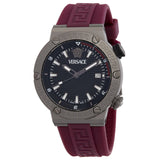  Shop Authentic Versace Greca Logo Diver Quartz Black Dial Purple Rubber Strap Watch for Men - VE8G00224 - Luxxuri