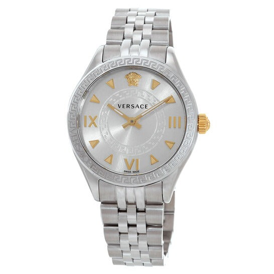  Shop Authentic Versace Hellenyium Quartz Silver Dial Silver Steel Strap Watch for Women - VE2S00322 - Luxxuri