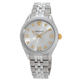  Shop Authentic Versace Hellenyium Quartz Silver Dial Silver Steel Strap Watch for Women - VE2S00322 - Luxxuri