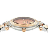  Shop Authentic Versace Reve Analog Rose Gold Dial Two Tone Steel Strap Watch for Women - VE8B00424 - Luxxuri
