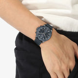 Shop Authentic Hugo Boss Troper Chronograph Blue Dial Blue Leather Strap Watch for Men - 1514056 - Luxxuri