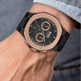  Shop Authentic Hugo Boss Taper Chronograph Black Dial Black Leather Strap Watch for Men - 1514089 - Luxxuri