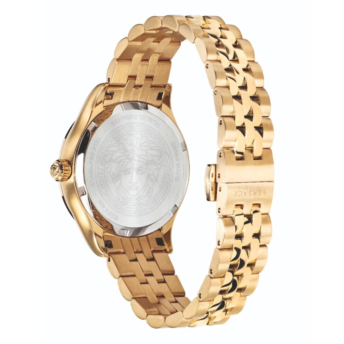  Shop Authentic Versace Virtus Quartz Gold Dial Gold Steel Strap Watch for Women - VEHU00720 - Luxxuri