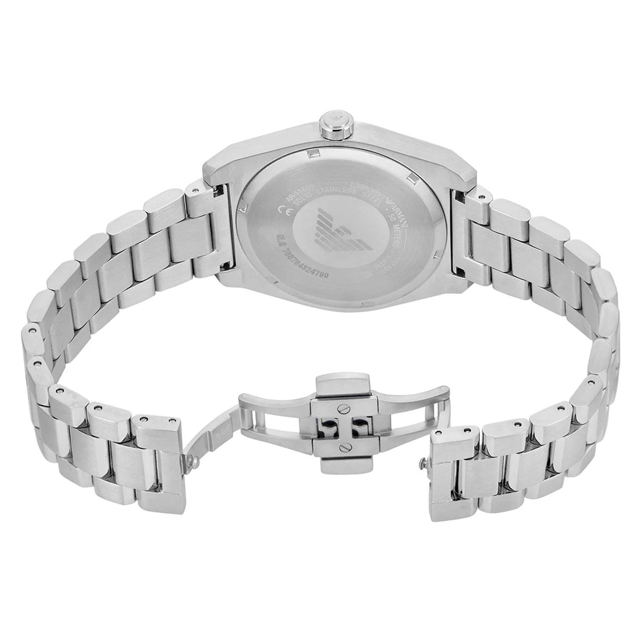  Shop Authentic Emporio Armani Frederico Analog Blue Dial Silver Steel Strap Watch for Men - AR11620 - Luxxuri