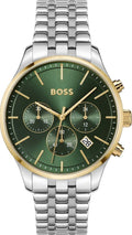  Shop Authentic Hugo Boss Avery Chronograph Green Dial Silver Steel Strap Watch for Men - 1514159 - Luxxuri