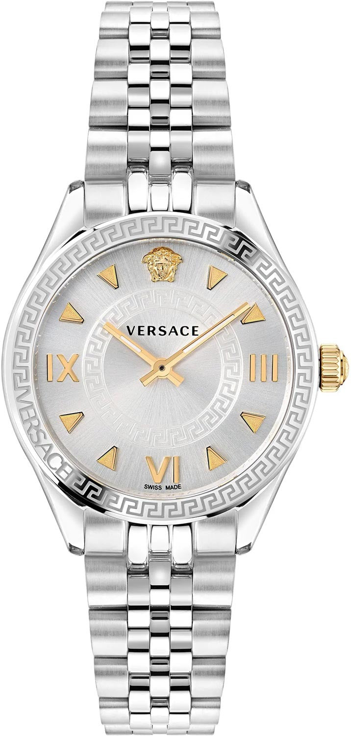  Shop Authentic Versace Hellenyium Quartz Silver Dial Silver Steel Strap Watch for Women - VE2S00322 - Luxxuri