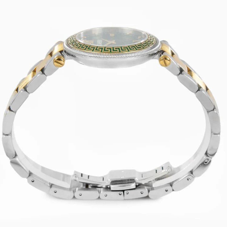  Shop Authentic Versace Reve Analog Green Dial Two Tone Steel Strap Watch for Women - VE8B00524 - Luxxuri