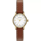  Shop Authentic Burberry The Utilitarian White Dial Brown Leather Strap Watch for Women - BU7865 - Luxxuri