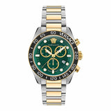  Shop Authentic Versace Greca Dome Chronograph Green Dial Two Tone Steel Strap Watch for Men - VE6K00423 - Luxxuri