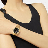  Shop Authentic Versace Hellenyium Quartz Black Dial Gold Steel Strap Watch for Women - VE2S00622 - Luxxuri