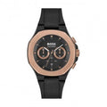  Shop Authentic Hugo Boss Taper Chronograph Black Dial Black Leather Strap Watch for Men - 1514089 - Luxxuri