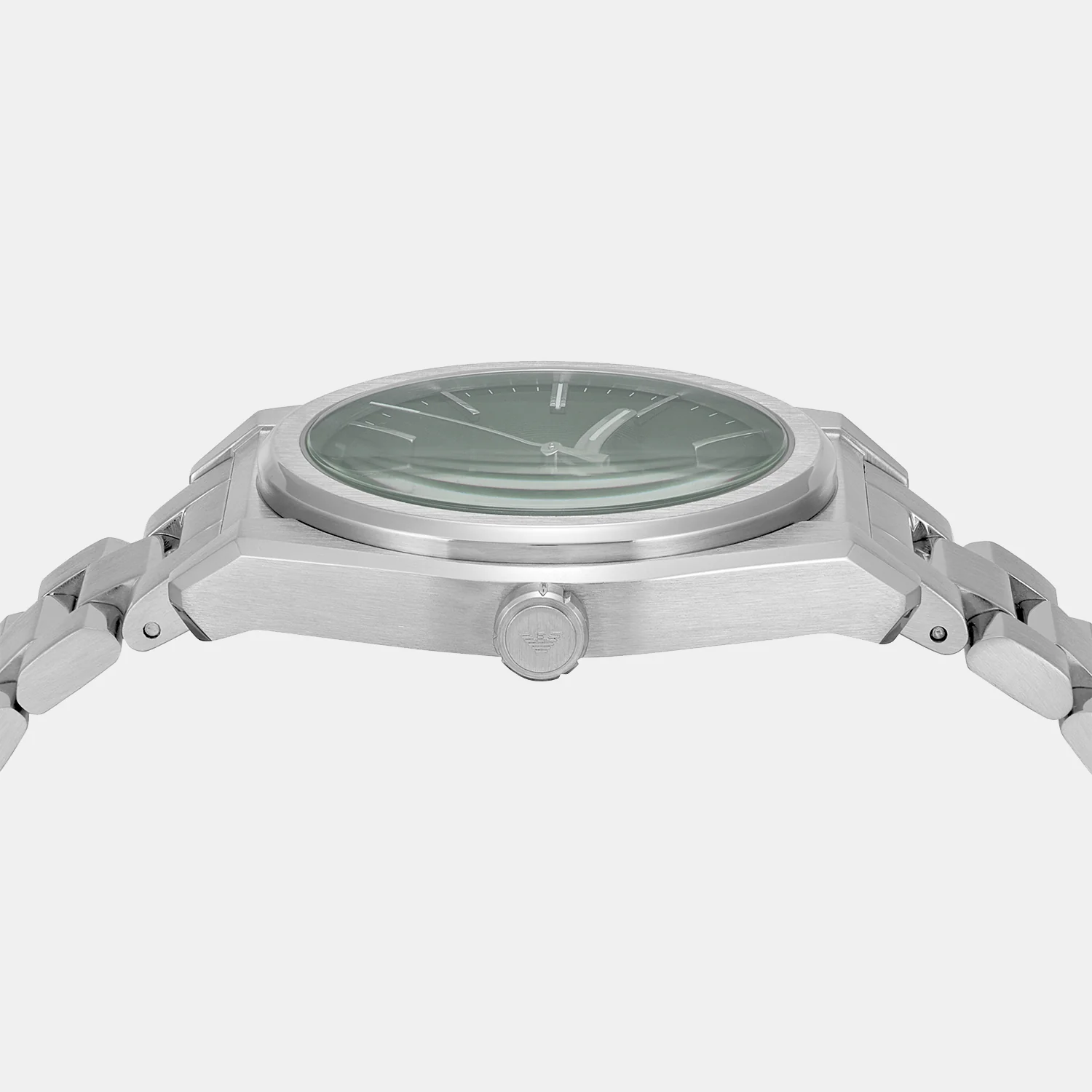 Emporio Armani Frederico Analog Green Dial Silver Steel Strap Watch for Men - AR11621