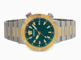  Shop Authentic Versace Greca Logo Diver Quartz Green Dial Two Tone Steel Strap Watch for Men - VE8G00524 - Luxxuri