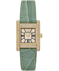  Shop Authentic Emporio Armani Classic White Dial Green Leather Strap Watch for Women - AR11661 - Luxxuri