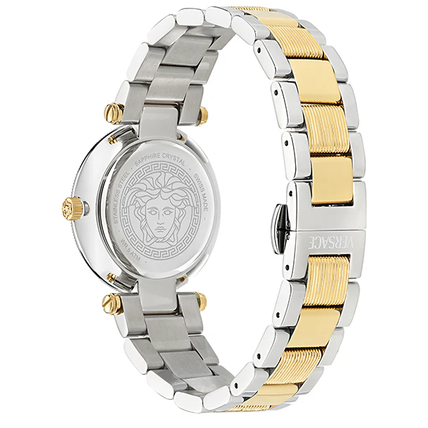  Shop Authentic Versace Reve Analog White Dial Two Tone Steel Strap Watch for Women - VE8B00724 - Luxxuri
