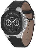  Shop Authentic Hugo Boss Taper Chronograph Black Dial Black Leather Strap Watch for Men - 1514085 - Luxxuri