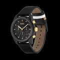  Shop Authentic Hugo Boss Trace Chronograph Black Dial Black Leather Strap Watch for Men - 1514003 - Luxxuri