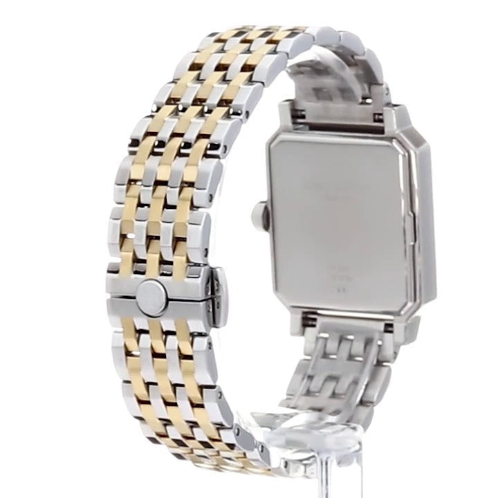 Tory Burch Robinson White Dial Two Tone Steel Strap Watch for Women - TBW1501