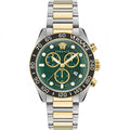  Shop Authentic Versace Greca Dome Chronograph Green Dial Two Tone Steel Strap Watch for Men - VE6K00423 - Luxxuri