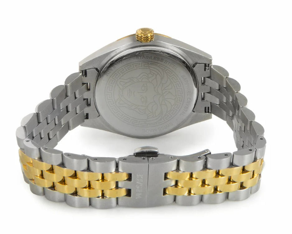  Shop Authentic Versace V-Code Analog Green Dial Two Tone Steel Strap Watch for Women - VE8I00424 - Luxxuri