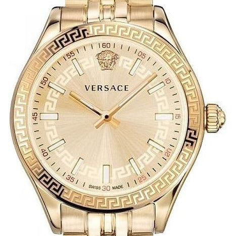  Shop Authentic Versace Virtus Quartz Gold Dial Gold Steel Strap Watch for Women - VEHU00720 - Luxxuri