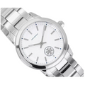 Tory Burch Collins White Dial Silver Steel Strap Watch for Women - TBW1301