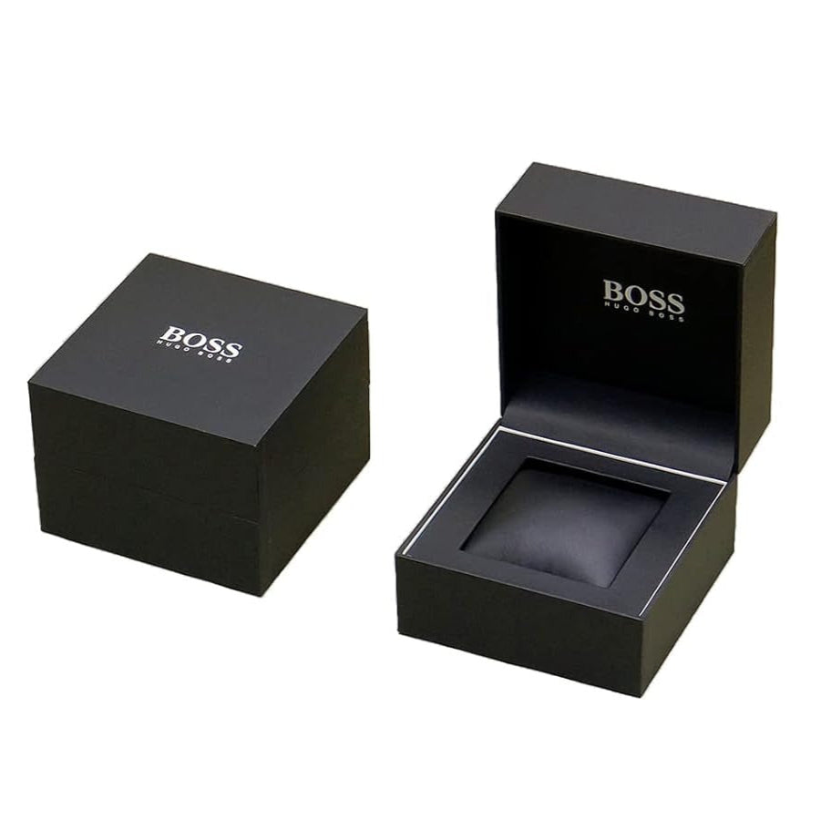  Shop Authentic Hugo Boss Trace Chronograph Black Dial Black Leather Strap Watch for Men - 1514003 - Luxxuri