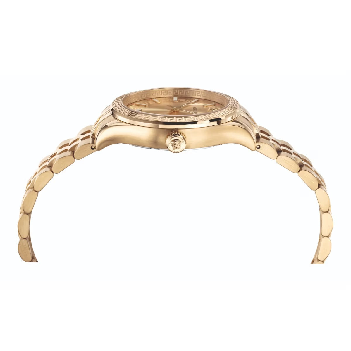  Shop Authentic Versace Virtus Quartz Gold Dial Gold Steel Strap Watch for Women - VEHU00720 - Luxxuri