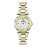  Shop Authentic Versace Reve Analog White Dial Two Tone Steel Strap Watch for Women - VE8B00724 - Luxxuri