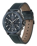  Shop Authentic Hugo Boss Troper Chronograph Blue Dial Blue Leather Strap Watch for Men - 1514056 - Luxxuri