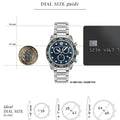  Shop Authentic Versace Greca Dome Chronograph Blue Dial Silver Steel Strap Watch for Men - VE6K00323 - Luxxuri