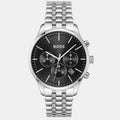  Shop Authentic Hugo Boss Avery Chronograph Black Dial Silver Steel Strap Watch for Men - 1514157 - Luxxuri
