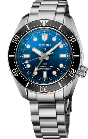 Seiko Prospex 1968 Heritage Divers GMT US Limited Edition Blue Dial Silver Steel Strap Watch for Men - SPB477J1