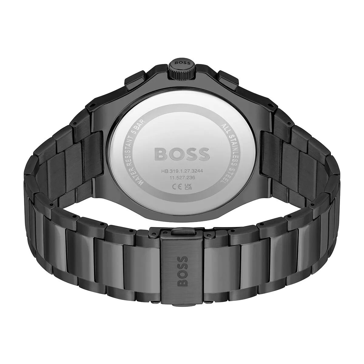  Shop Authentic Hugo Boss Taper Chronograph Black Dial Black Steel Strap Watch for Men - 1514088 - Luxxuri