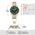  Shop Authentic Emporio Armani World Explorer Chronograph Green Dial Two Tone Steel Strap Watch for Men - AR11695 - Luxxuri