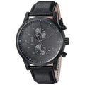  Shop Authentic Hugo Boss Aeroliner Chronograph Black Dial Black Leather Strap Watch for Men - 1512567 - Luxxuri