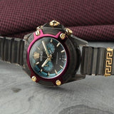  Shop Authentic Versace Icon Active Chronograph Black Dial Black Rubber Strap Unisex Watch - VE8P00224 - Luxxuri