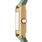  Shop Authentic Emporio Armani Classic White Dial Green Leather Strap Watch for Women - AR11661 - Luxxuri