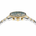  Shop Authentic Versace Greca Dome Chronograph Green Dial Two Tone Steel Strap Watch for Men - VE6K00423 - Luxxuri