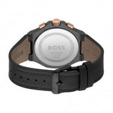  Shop Authentic Hugo Boss Taper Chronograph Black Dial Black Leather Strap Watch for Men - 1514089 - Luxxuri