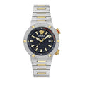 Shop Authentic Versace Greca Logo Diver Quartz Black Dial Two Tone Steel Strap Watch for Men - VE8G00424 - Luxxuri