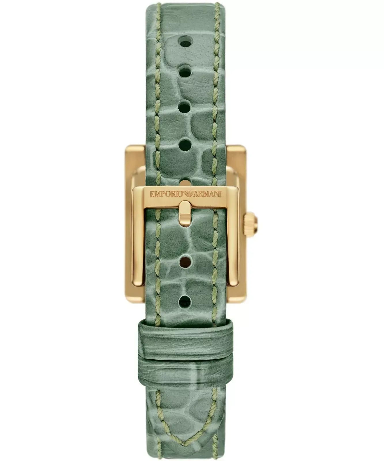  Shop Authentic Emporio Armani Classic White Dial Green Leather Strap Watch for Women - AR11661 - Luxxuri