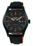 Seiko 5 Sports Flieger Pilot Automatic Black Dial Black Nylon Strap Watch for Men - SRPH33K1