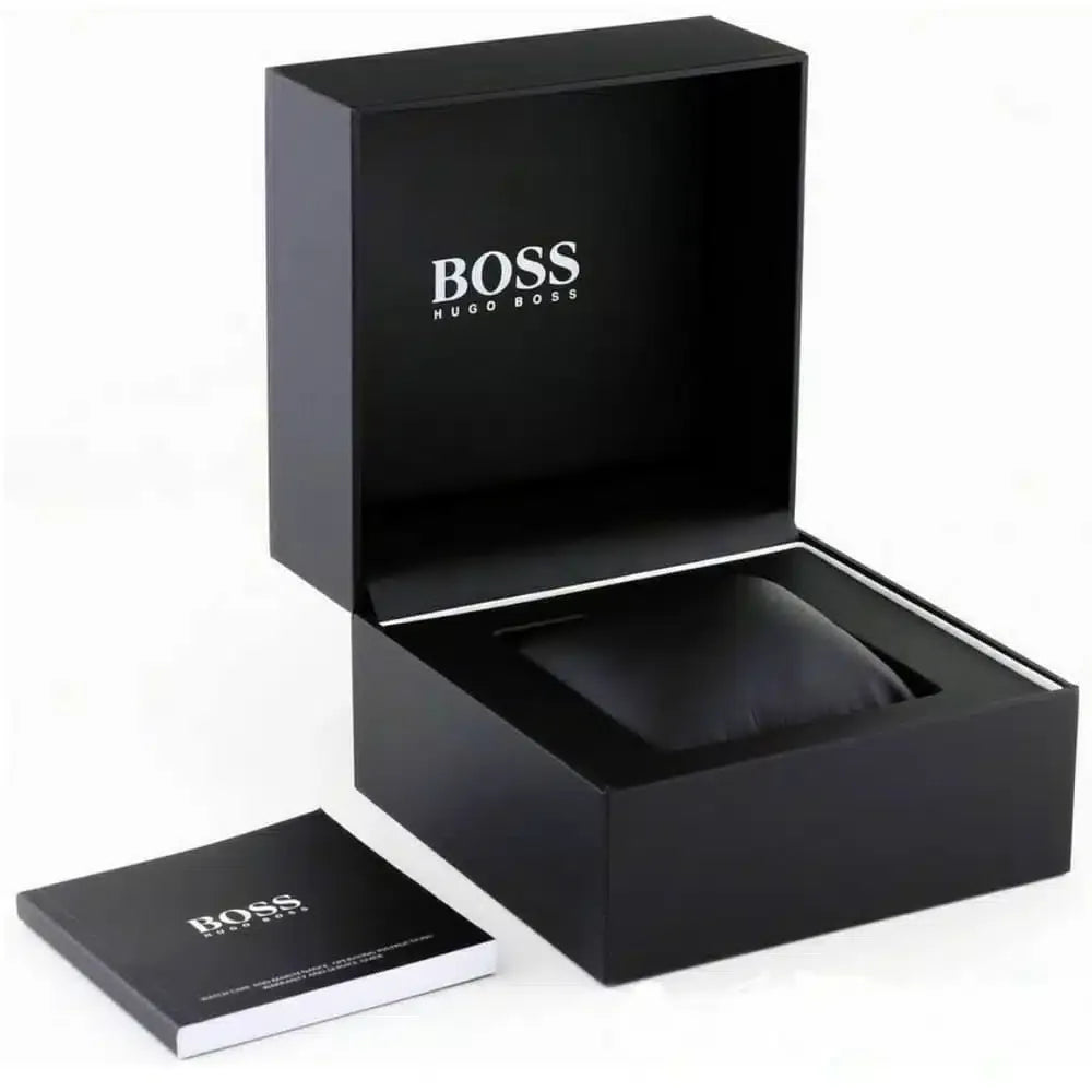  Shop Authentic Hugo Boss Taper Chronograph Black Dial Black Leather Strap Watch for Men - 1514085 - Luxxuri