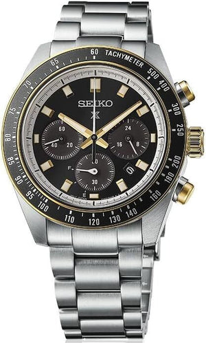  Shop Authentic Seiko Prospex Speedtimer Solar Chronograph Black Dial Silver Steel Strap Watch for Men - SSC941 - Luxxuri