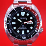 Seiko Prospex Turtle Divers Automatic Black Dial Silver Steel Strap Watch for Men - SRP789J1